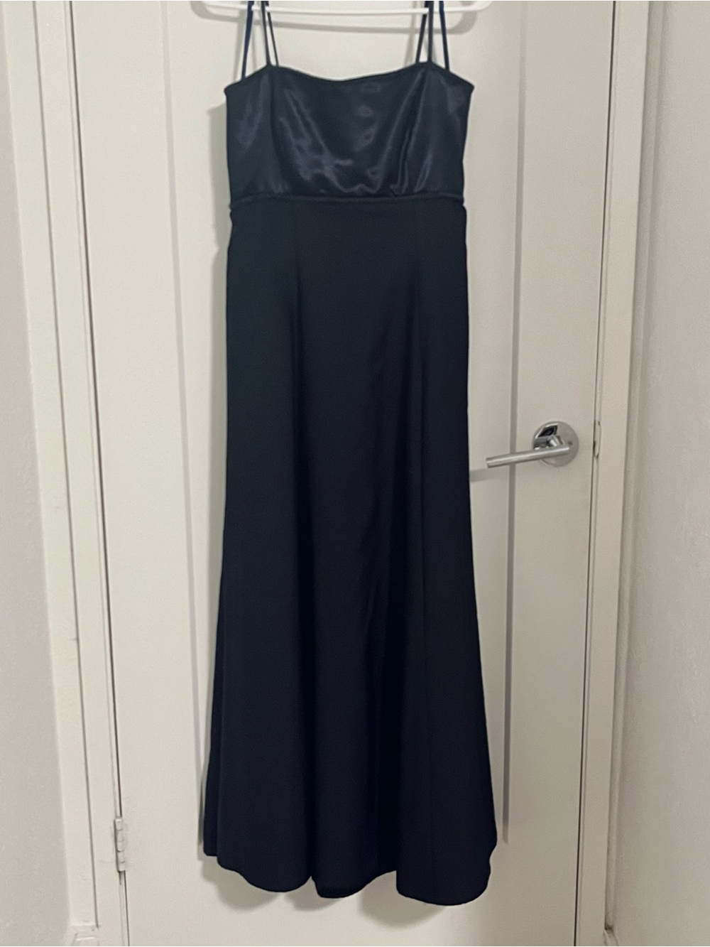 Mori Lee Elegant Satin-Top Sleeveless Dress Bridesmaid